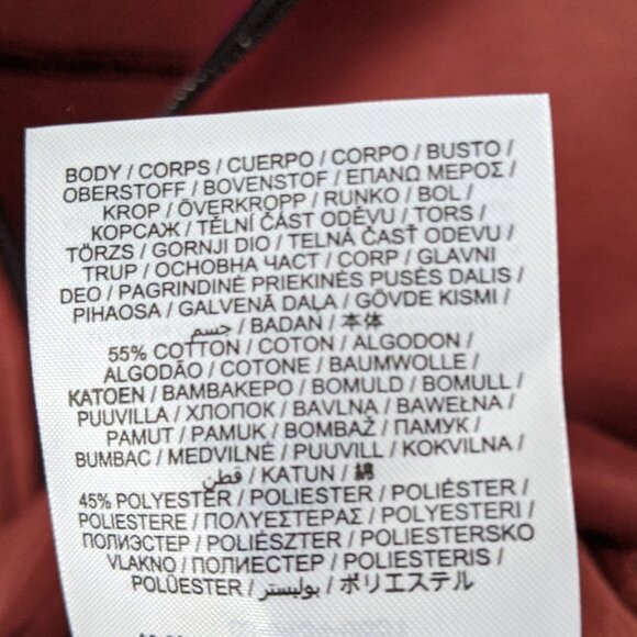 Hurley Nike Thermal Sweatshirt Fleece Lined Cropped Half Zip Maroon White NEW - Picture 8 of 12